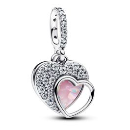 794146c01 Pandora Moments Double Heart charm silver 794456C01 - watchesonline.com
