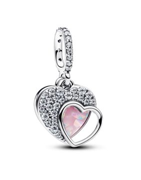 Pandora Moments Double Heart charm silver 794456C01