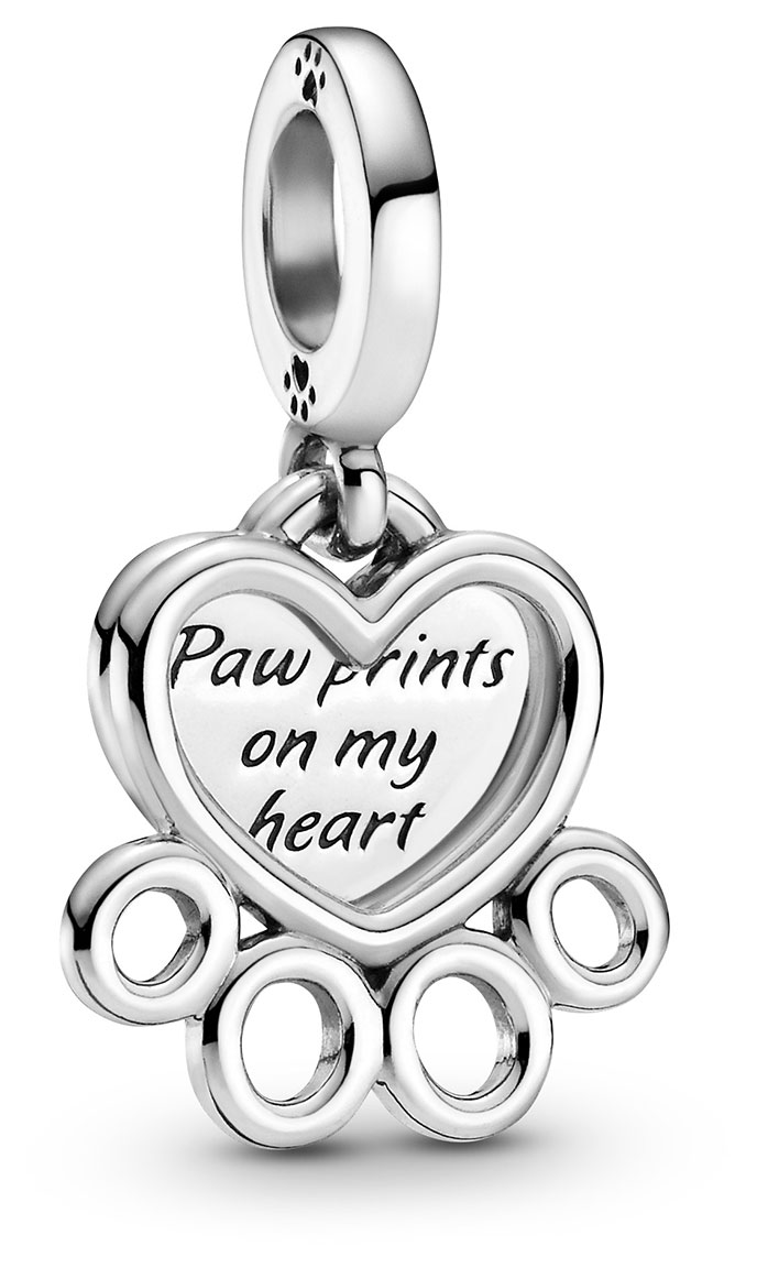 Pandora Charm Dangle Hearts & Paw Print 799360C00