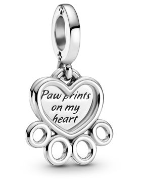 Pandora Charm Dangle Hearts & Paw Print 799360C00