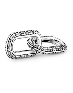 Pandora Me Charm Styling Pavé Double Link Sterling Silver 799660C02
