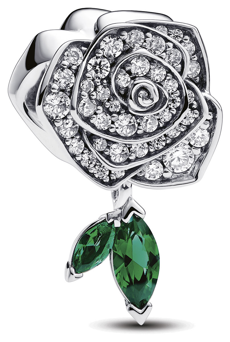 Pandora Moments Sparkling Rose in Bloom charm 793201C01