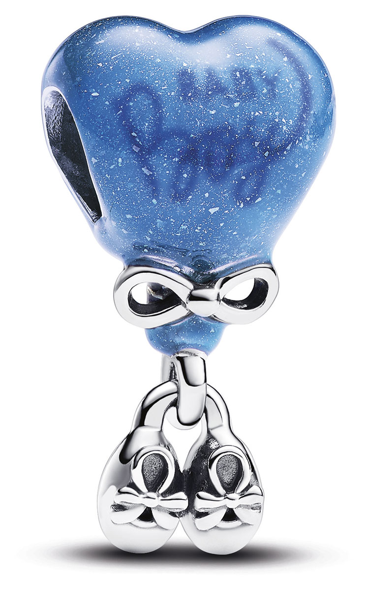 Blue heart charm pandora clearance