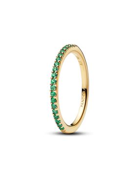 Pandora Timeless gold-plated green row ring 162999C03