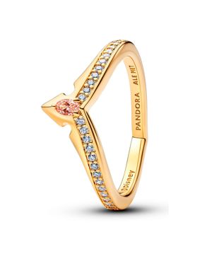 Pandora Disney gold-plated Prinsessa Aurora Tiara ring 164334C01