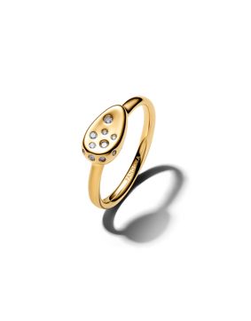 Pandora Essence gold-plated teardrop ring 164672C01
