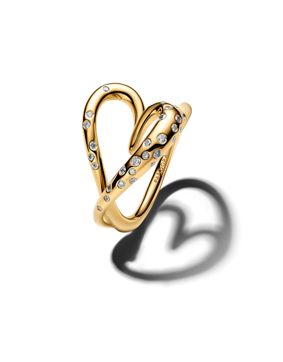 Pandora Essence gold-plated intertwined ring 164675C01