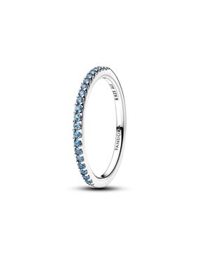Pandora Timeless silver ice blue row ring 192999C03