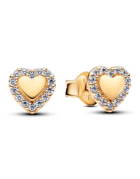 Pandora Timeless gold-plated heart earrings 264363C01