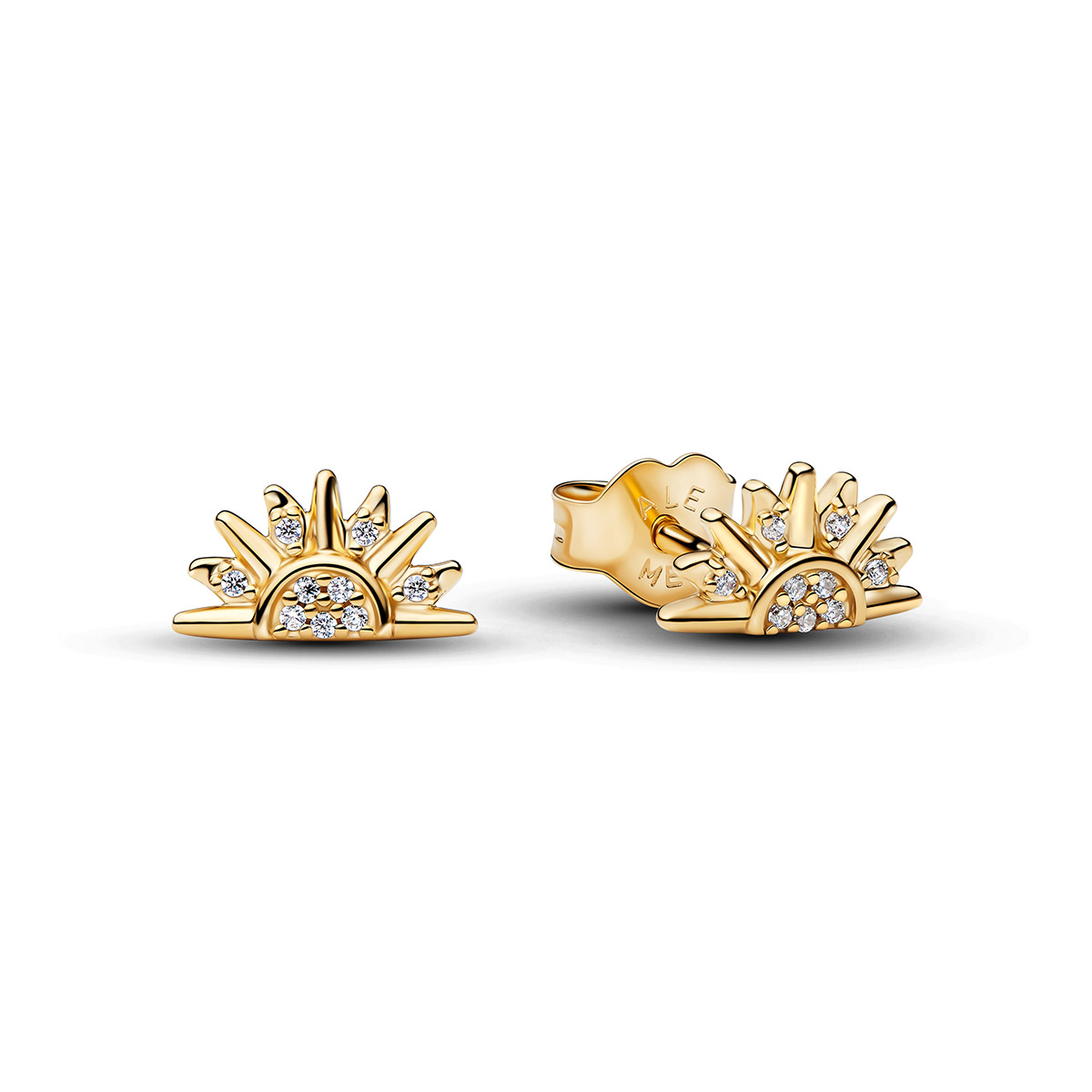 Pandora Moments gold-plated sun earrings 264627C01