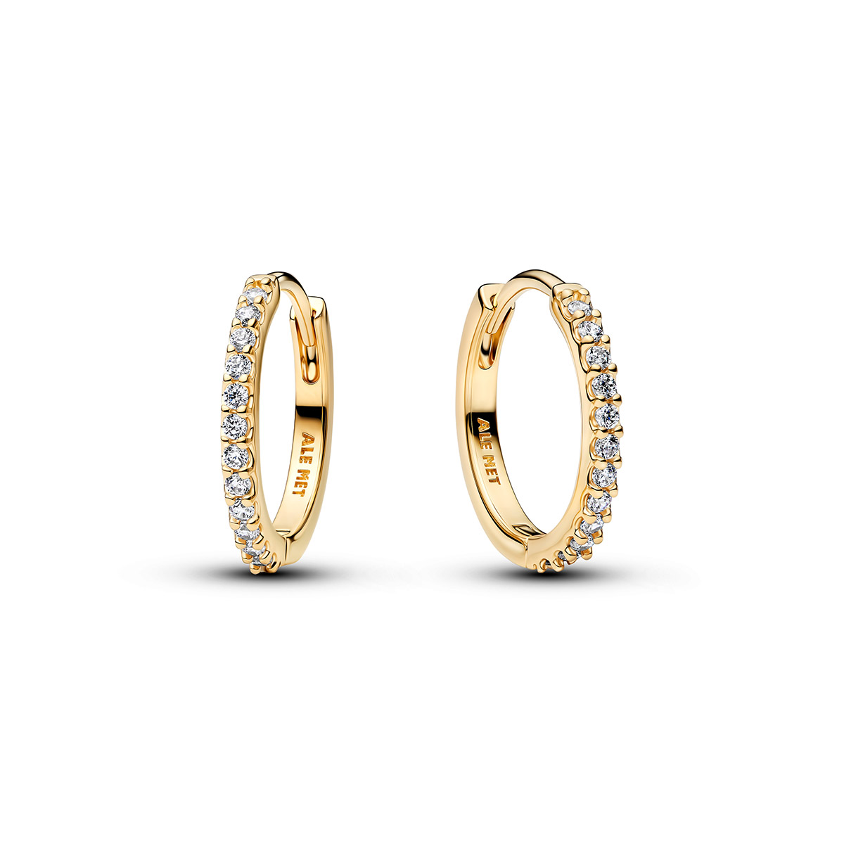 Pandora Timeless gold-plated pavé hoop earrings 264649C01