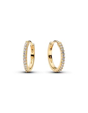 Pandora Timeless gold-plated pavé hoop earrings 264649C01