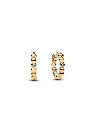 Pandora Signature Beaded Huggie Earrings 264823C01