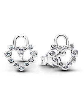 Pandora Moments silver Heartlock korvakorut 294419C01