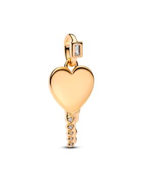 Pandora Moments gold-plated heart-key pendant 364353C01