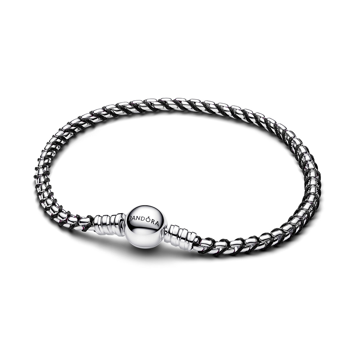 Pandora Moments silver braided bracelet 593816C02