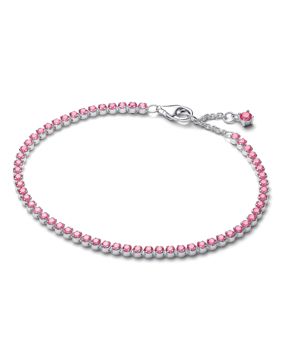 Pandora Timeless silver tennis bracelet pink zirconia 593927C02