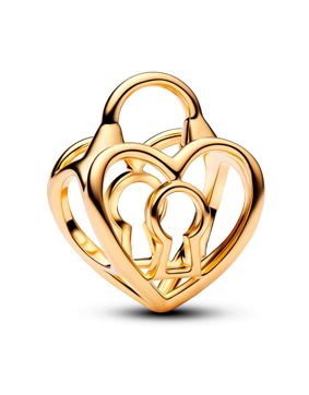 Pandora Moments gold-plated Heartlock charm 764358C00
