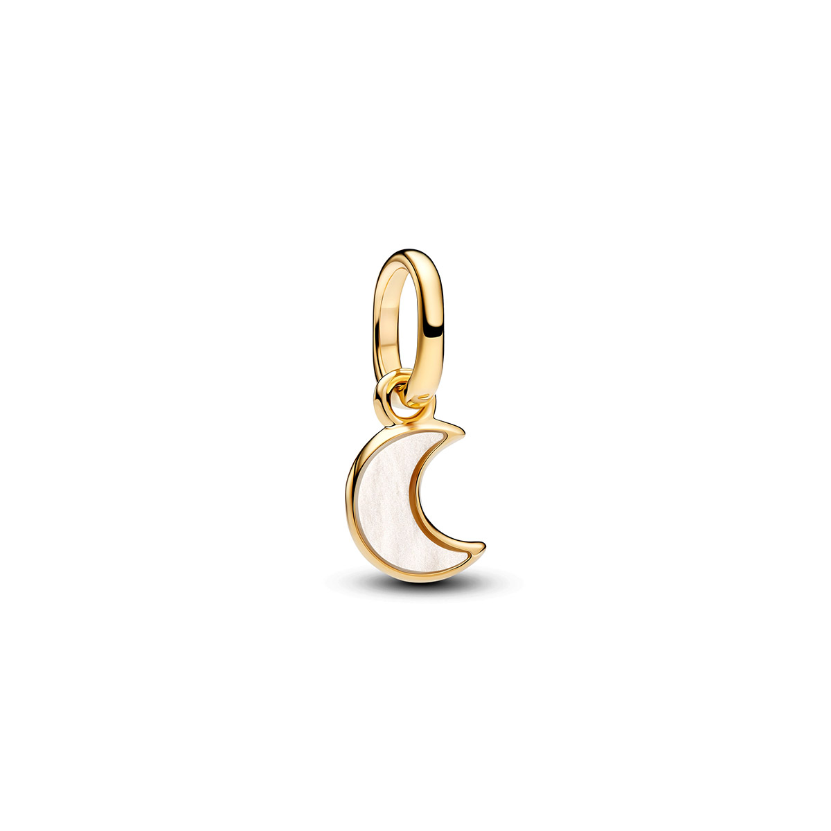Pandora ME gold-plated mother of pearl crescent moon charm 764614C01