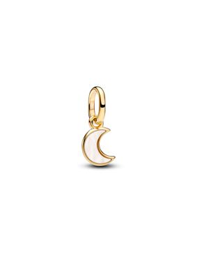 Pandora ME gold-plated mother of pearl crescent moon charm 764614C01