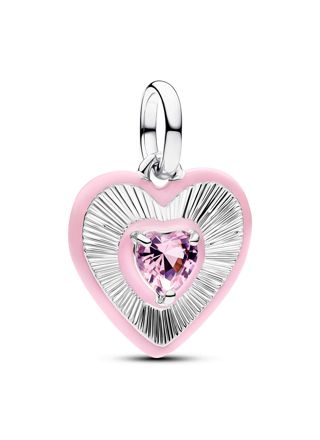 Pandora ME silver pink heart pendant charm 794409C01