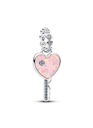 Pandora Moments silver Pink heartkey charm 794427C01