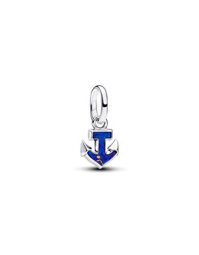 Pandora ME silver anchor charm with blue details 794610C01