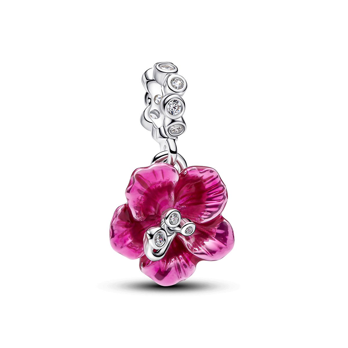 Pandora Moments pink hibiscus charm 794698C01