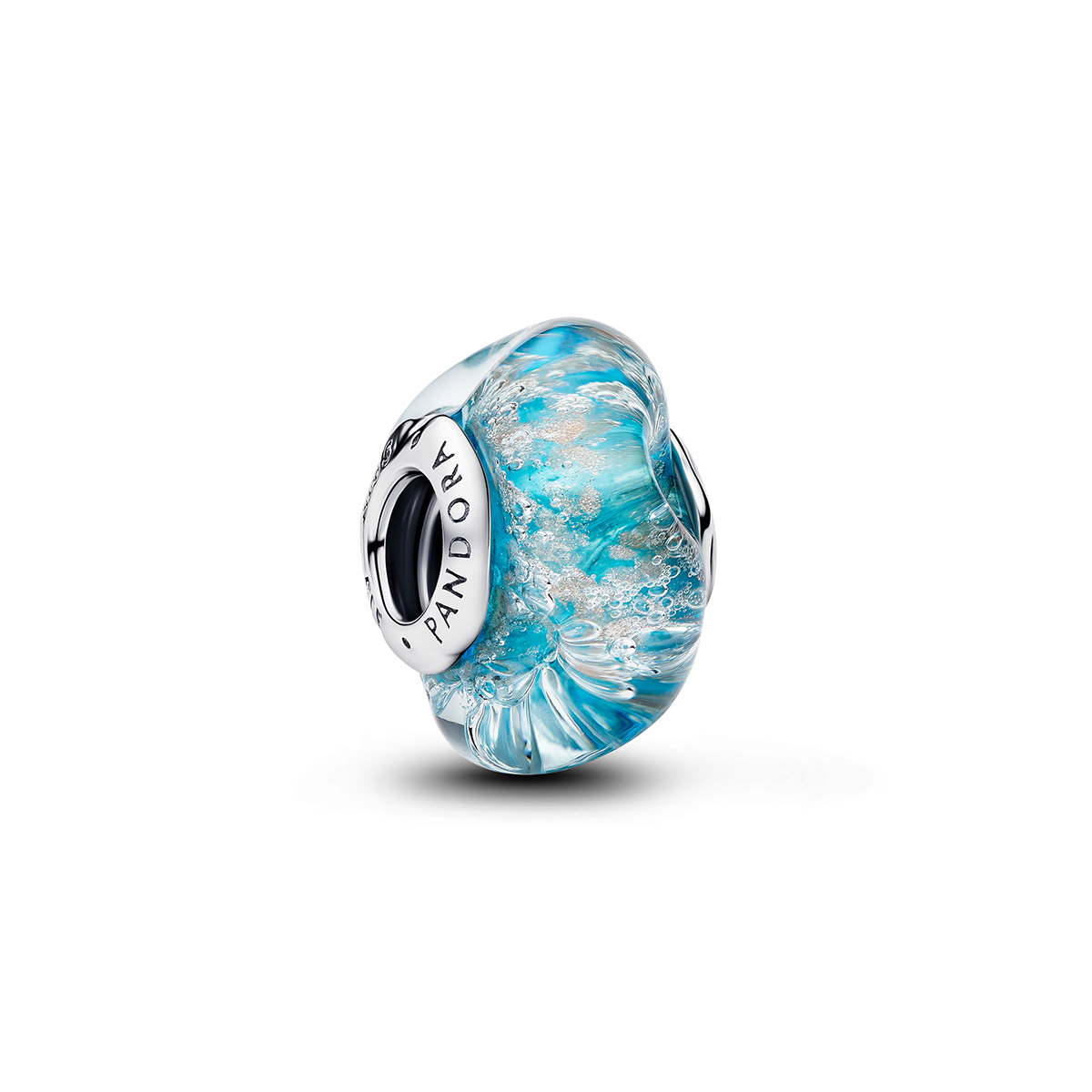 Pandora Moments wave-patterned murano glass charm 794701C01