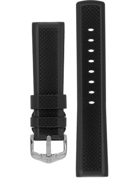 Hirsch Accent Black Rubber Strap 4047 88 50