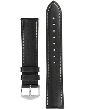 Hirsch Boston Black Leather Strap 013 02 0 50