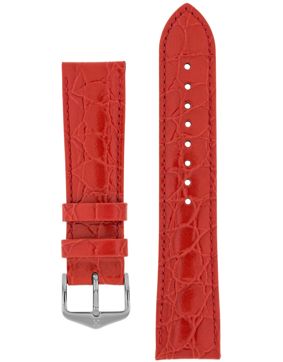 Hirsch Crocograin Red Leather Strap 1230 28 20