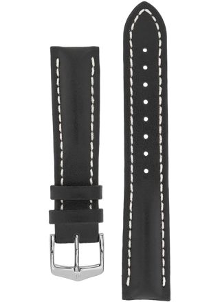 Hirsch Heavy Calf Black Leather Strap 014 75 0 50