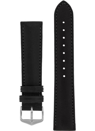Hirsch Merino Black Leather Strap 012 06 0 50