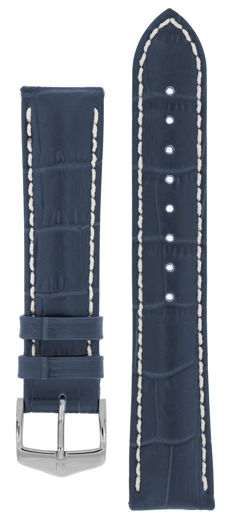 Hirsch Modena Blue Leather Strap 1030 28 80