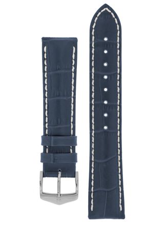 Hirsch Modena Blue Leather Strap 1030 28 80