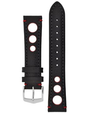 Hirsch Rally Black Leather Strap 051 02 0 52