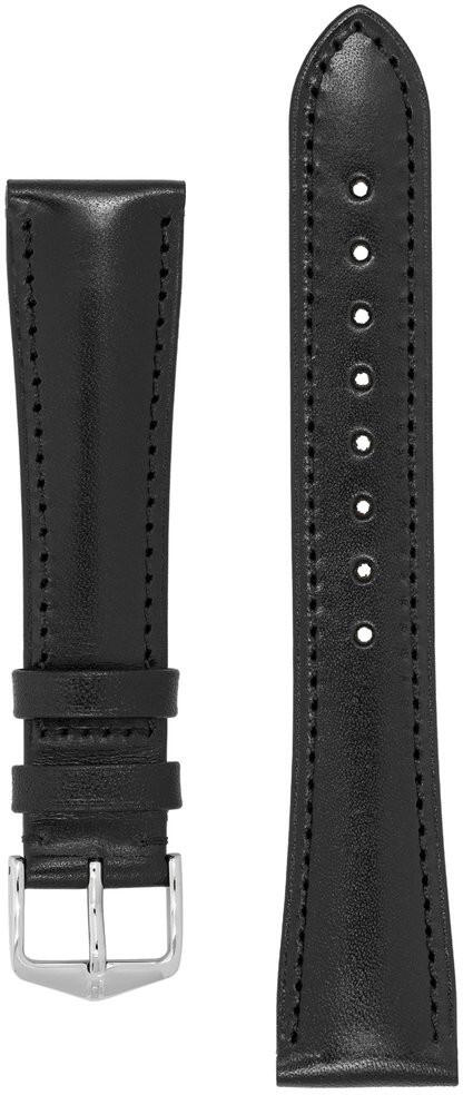 Hirsch Siena musta nahkaranneke 042 02 0 50 20mm