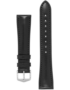 Hirsch Siena Black Leather Strap 042 02 0 50