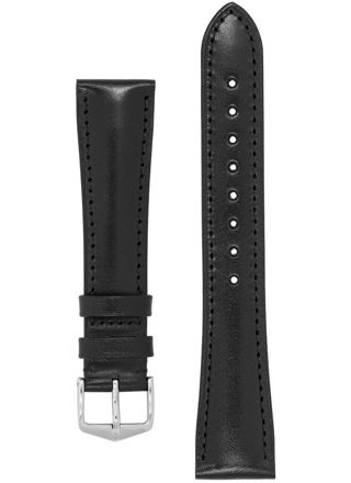Hirsch Siena Black Leather Strap 042 02 0 50