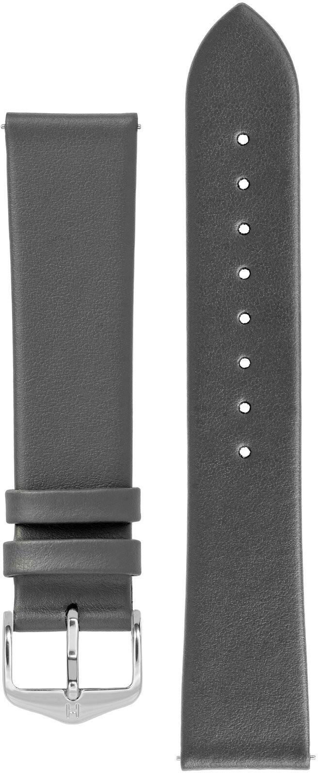 Hirsch Toronto harmaa nahkaranneke 037 02 0 30 16mm