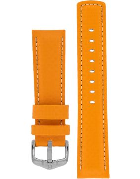 Hirsch Carbon Orange Leather Strap 025 92 0 76