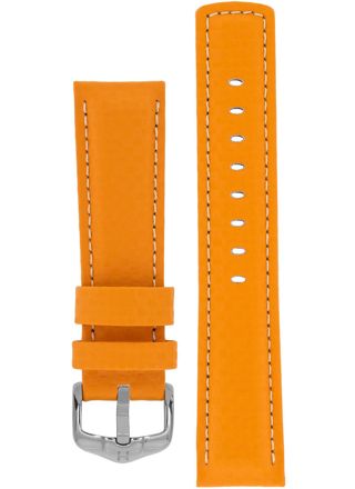 Hirsch Carbon Orange Leather Strap 025 92 0 76