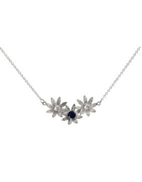 Hopeapuro Dahlia necklace blue K414