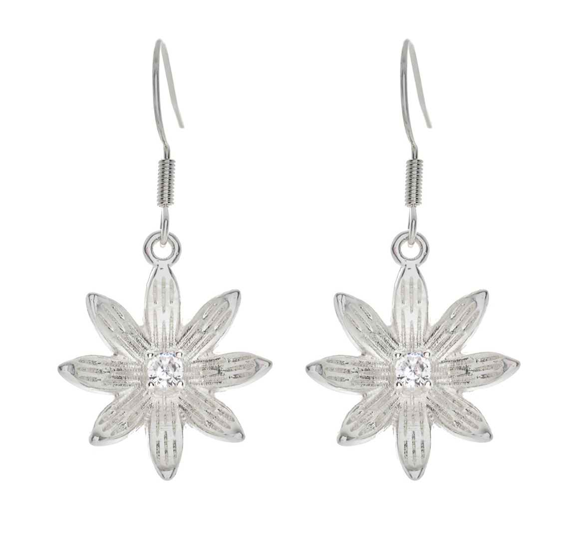Hopeapuro Dahlia earrings clear small stone K428