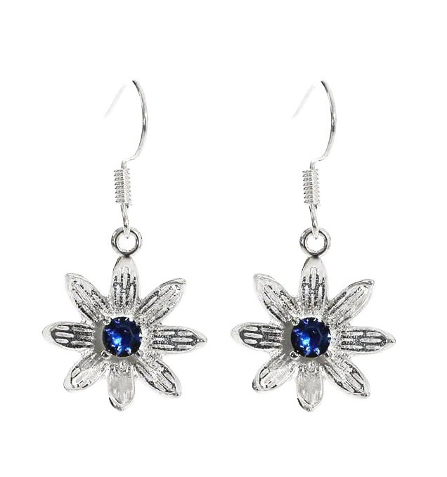 Hopeapuro Dahlia drop earrings blue big stone K429