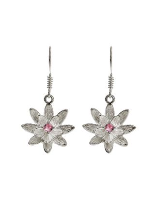 Hopeapuro Dahlia earrings pink small stone K427