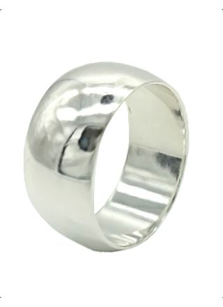 Wide silver ring 10 mm