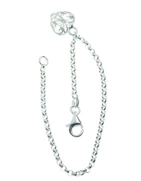 Silver lace heart Bracelet R14/17.5