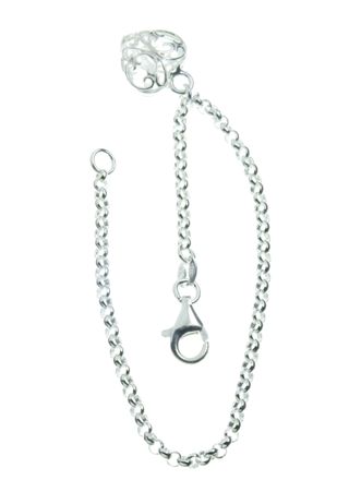 Silver lace heart Bracelet R14/17.5